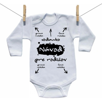 Boodyy Body s dlhým rukávom Návod pre rodičov