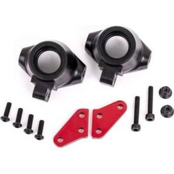 Traxxas предна главина алуминиева червено анодизирана (лява и дясна)