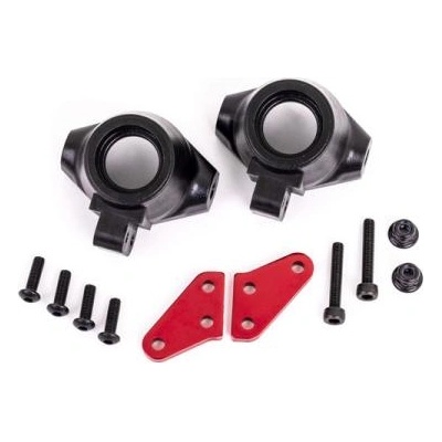 Traxxas предна главина алуминиева червено анодизирана (лява и дясна)