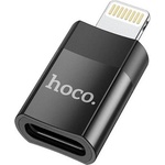 hoco. iPhone 14 Pro / 14 Plus / 14 HOCO UA17 адаптер Type-C гнездо - Lightning, данни и зареждане, ЧЕРЕН UA17_TYPE-C (UA17_TYPE-C)