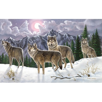 Malování podle čísel Vlčí smečka a mláďata