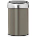 Brabantia 3 л. кошче за боклук в цвят платина Brabantia от серия Touch Bin (647215)