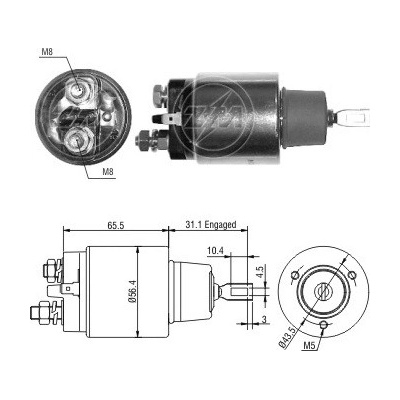 Spínač startéru 0001218168 Bosch 9330331006