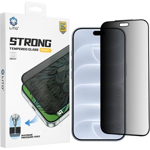 LITO Поверителен стъклен протектор Lito D+ Max Strong Privacy - iPhone 18 Pro - Черен