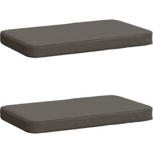 vidaXL Калъфи за пейки, 2 части VUGHT 2 pcs 100% полиестер Сиво (951015)