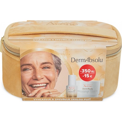 AVENE DermAbsolu (Akcia, -15 €) remodelačný denný krém 50 ml + remodelačné sérum 30 ml, kozmetická taštička, 1x1 set