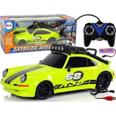 LeanToys Sportovní auto zelené 1:18