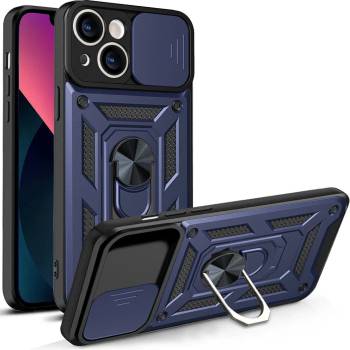 HQWear Кейс с протектор за камера HQWear Hybrid Armor Camshield за iPhone 13, син (KXG0055213)