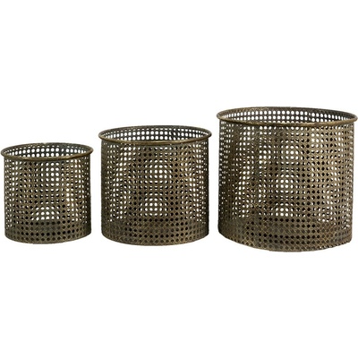 Držák na čajovou svíčku měď (3) 33*27 / 27*23 / 21*19 cm – (3) 33x27 / 27x23 / 21x19 cm