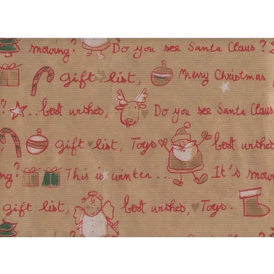 Pelikan Декоративна Коледна крафт хартия с микс от шарки, ролка 1.5м. x 0, 70м. 110755 D-30102