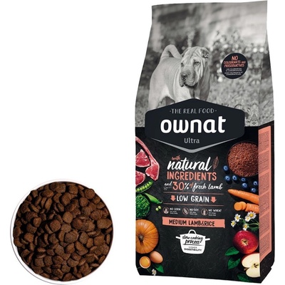 Ownat Dog Ultra Medium Lamb & Rice 14 kg
