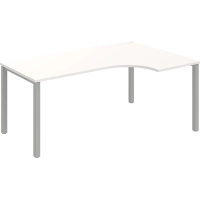 OFFICE PRO s.r.o. HOBIS kancelársky stôl tvarový, ergo ľavý - UE 1800 60 L, biela