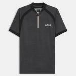 Boss Блуза с яка Boss PL_TOC Matchball Zip-Neck Mesh Polo Shirt - Black