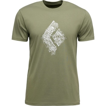 Black Diamond Мъжка тениска Black Diamond Engineered Diamond S/S Tee T-shirt - Tundra (216-5240-0512)