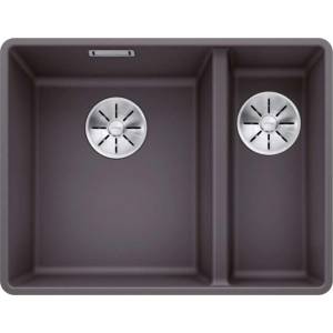 BLANCO Subline 340/160 - Мивка от Silgranit, 55x43 см, мивка отляво, цвят „сива скала 523569 (523569) Мивка за вграждане