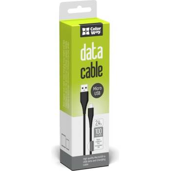 ColorWay CW-CBUM025-BK USB MicroUSB (PVC), 2.4A, 1m, černý