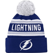 OUTERSTUFF Dětská Zimní Čepice Tampa Bay Lightning Jacquard Cuffed Knit With Pom