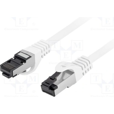 Lanberg PCF8-10CU-0500-W Patch, RJ45 vidlice,z obou stran, S/FTP, Cat 8.1, lanko, Cu