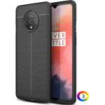 OnePlus 7T Удароустойчив Litchi Skin Калъф и Протектор