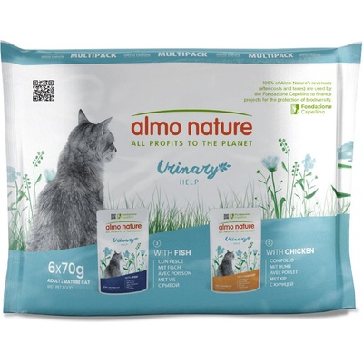 Almo Nature Holistic Urinary Help s rybou & s kuřetem 24 x 70 g