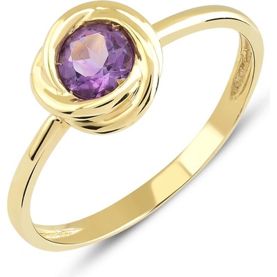 Lillian Vassago zlatý prsten s ametystem LLV22 GR002YA