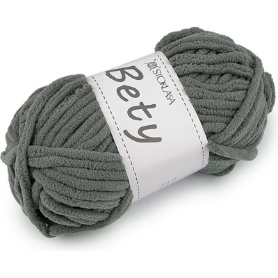 Pletací žinylková příze Bety 100 g - 9 (41) šedá střední