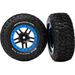 Traxxas колело 2.2/3.0", джанта SCT Split-Spoke черно-синя, гума KM2 (2) (2WD предни)