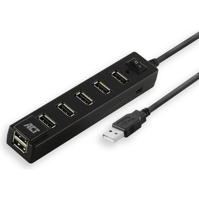 ACT ac6215 usb концентратор 7 порта с превключвател за включване и изключване (ac6215)