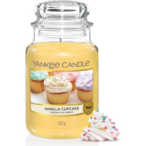 Yankee Candle scented candle in a glass (large) | Vanilla Cupcake | Candle with a long burning time of up to 150 hours Perfect gifts for women - 1093707E (1093707E)