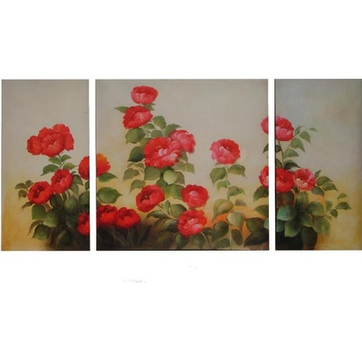 3-dílný obraz "RED ROSES" 25/50/25x3cm