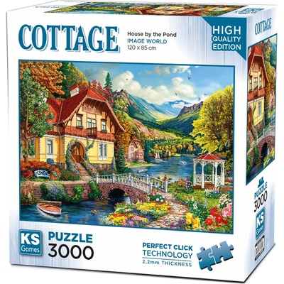 KS Games Пъзел KS Games от 3000 части - Къща край езерото (23015)