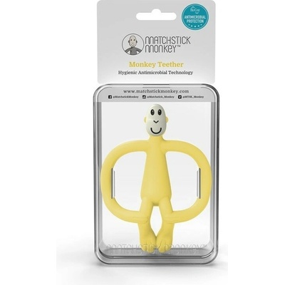 Matchstick Monkey a zubná kefka monkey teether yellow