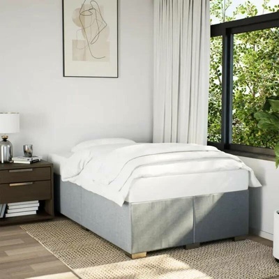 vidaXL 11461.3284457 Rám postele bez matrací světle šedá textil