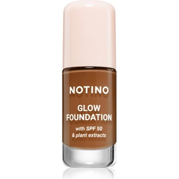 Notino Foundation Glow foundation with SPF 50 & plant extracts озаряващ фон дьо тен SPF 50 01 Deep Warm 30ml