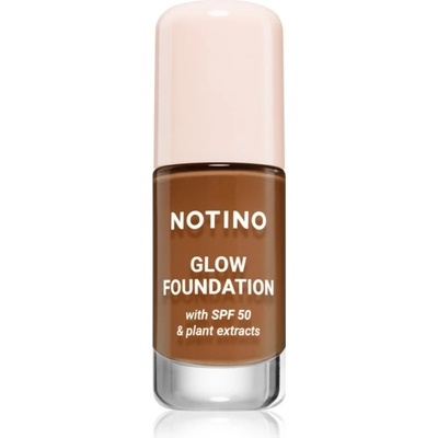 Notino Foundation Glow foundation with SPF 50 & plant extracts озаряващ фон дьо тен SPF 50 01 Deep Warm 30ml