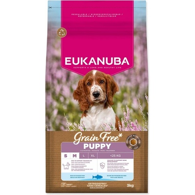 Eukanuba Grain Free Puppy Small & Medium rich in Ocean Fish 3 kg