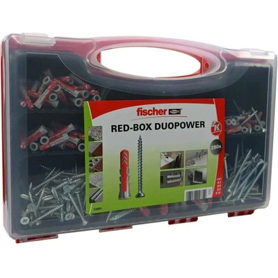 FISCHER RED BOX Duopower, sada hmoždinek a vrutů pr.5-10mm, 280ks, 536091