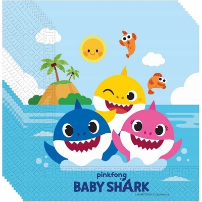 Procos Papierové servítky Baby Shark 33x33cm