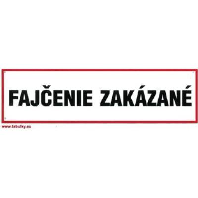 PHT a.s. Tabuľka Fajčenie zakázané