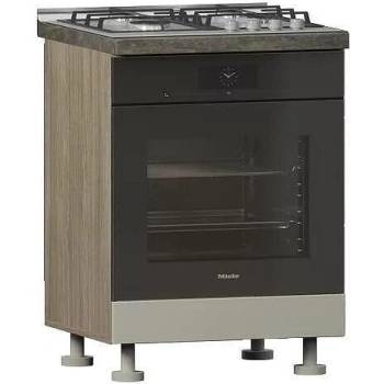 Долен кухненски шкаф Domino Havana L60 за фурна дъб хавана и кашмир супер гланц