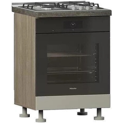 Долен кухненски шкаф Domino Havana L60 за фурна дъб хавана и кашмир супер гланц