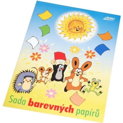 Sada barevných papírů KRTEK A4, 10 listů