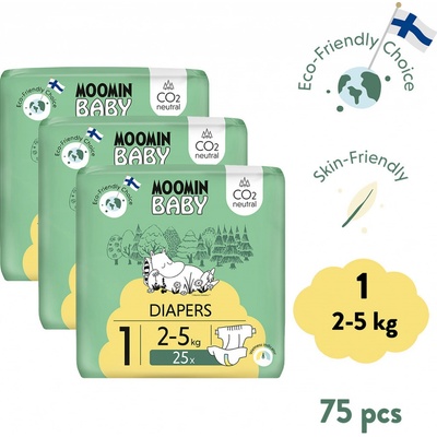 Moomin Baby 1 Newborn 2–5 kg 75 ks