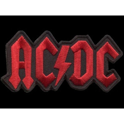 Nášivka AC/DC red vyšívaná zažehlovací