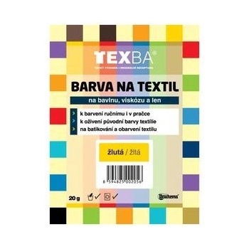 TEXBA 01 Žlutá 20 g Barva na textil na bavlnu viskózu a len