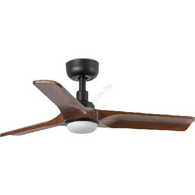 Faro Barcelona FARO 33806WT1S-LED с димер и вентилатор HEYWOOD S 10W/230V CCT Ø90 cm дърво/черно WT+DO (FA33806WT1S)