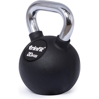 TRINFIT Kettlebell kov guma s chrom madlem 20 kg