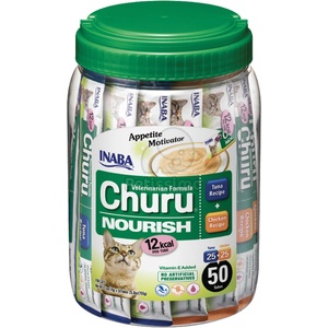 Inaba Foods Cat Vet Churu Nourish лакомство за награда - пилешко, риба тон 50 x 14 г