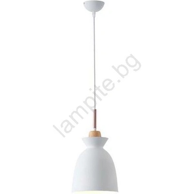 EUROLAMP Пендел 1xE27/15W/230V бял Ø 19, 5 см (EU0379)