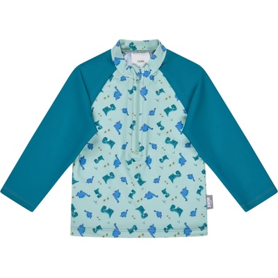 Sterntaler Детска плажна тениска от ликра Sterntaler Kid's Long-Sleeve Swim Shirt Dino Lycra - Eisgrün - размер 68 (EU) (750-2689-0111)